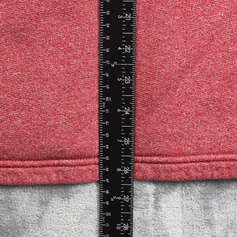 Columbia Pullover Mens Large Red Marl‎ Hart Mountain II Quarter Zip Sweatshirt
